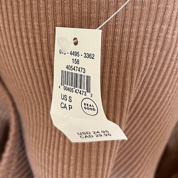 NWT Aerie Corset Ribbed Cropped Tank Top in Camel - Picture 5 of 6